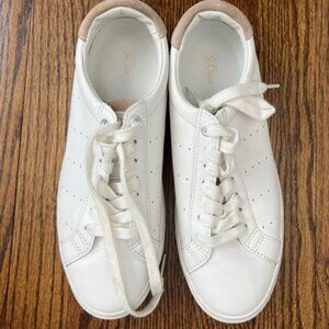 J Crew White Leather Saturday Sneakers, Size 8